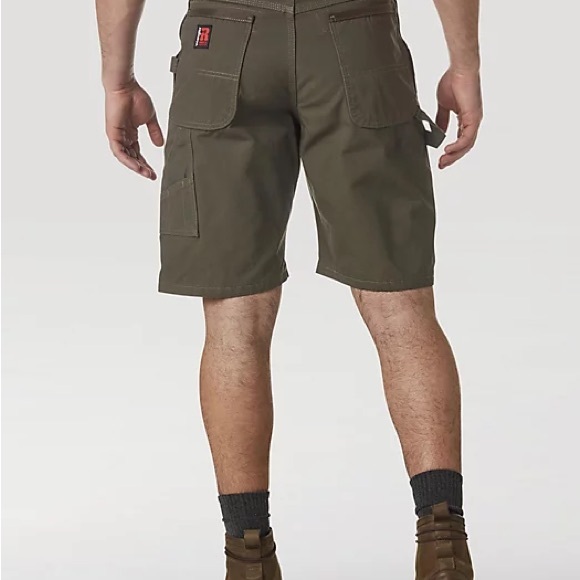Wrangler Riggs Workwear Army Green Cotton Carpenter Shorts 40 - Picture 3 of 12